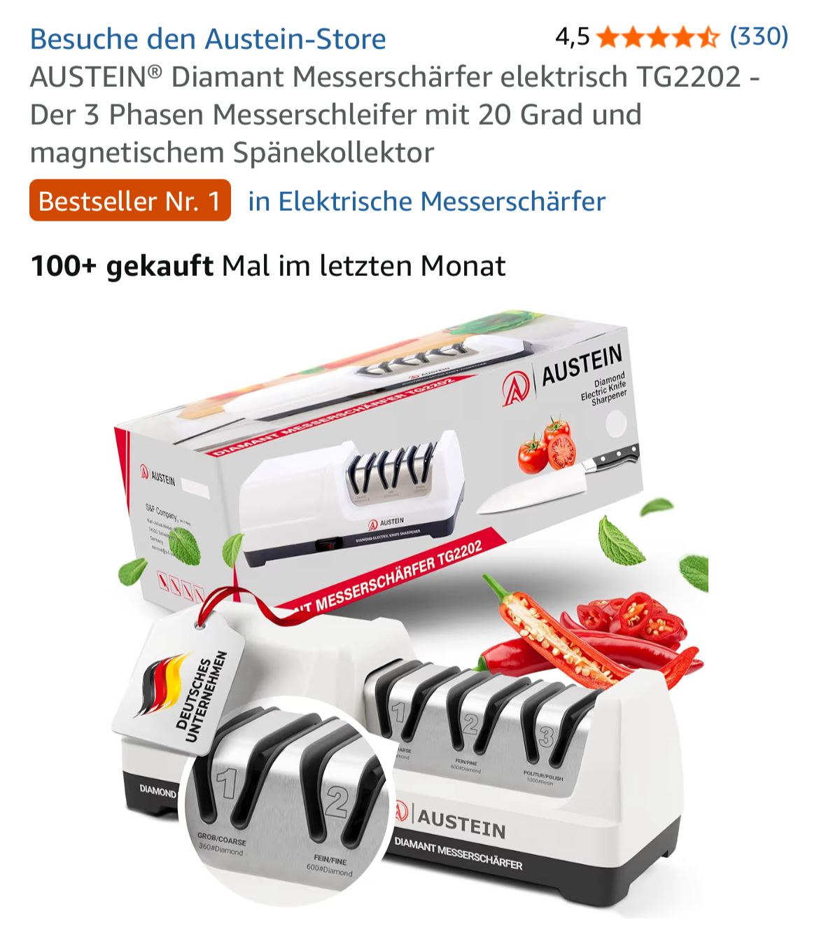 Austein Produkt auf Amazon