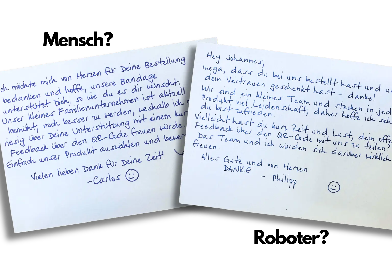 Keine Font. Echte Handschrift.
