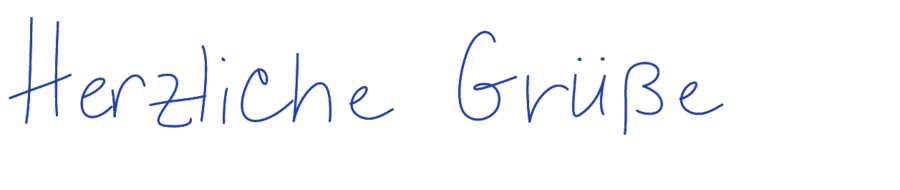 „Herzliche Grüße“ in Handschrift 10
