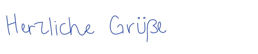 „Herzliche Grüße“ in Handschrift 11