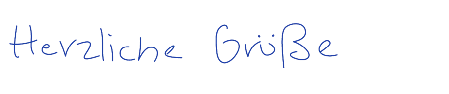„Herzliche Grüße“ in Handschrift 12