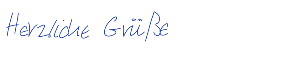 „Herzliche Grüße“ in Handschrift 13