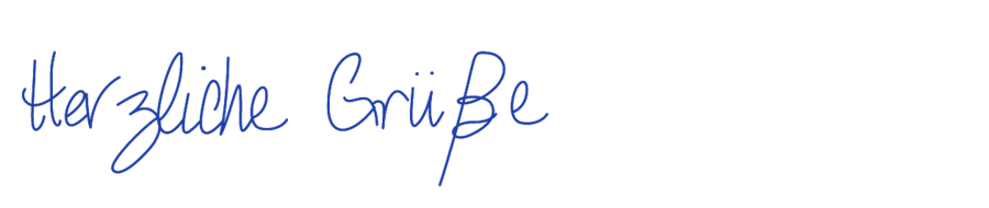 „Herzliche Grüße“ in Handschrift 14