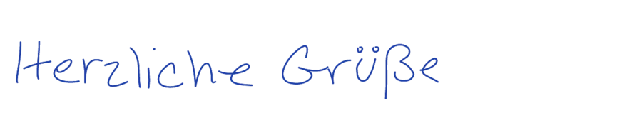 „Herzliche Grüße“ in Handschrift 18
