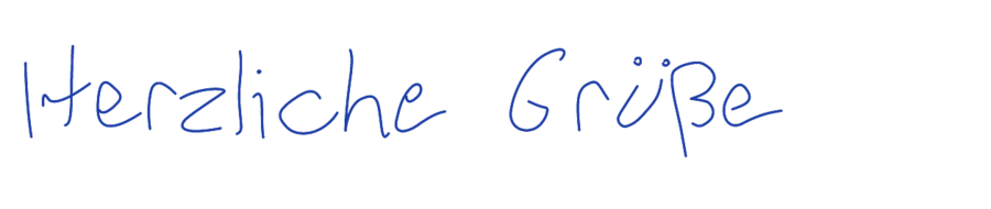 „Herzliche Grüße“ in Handschrift 20