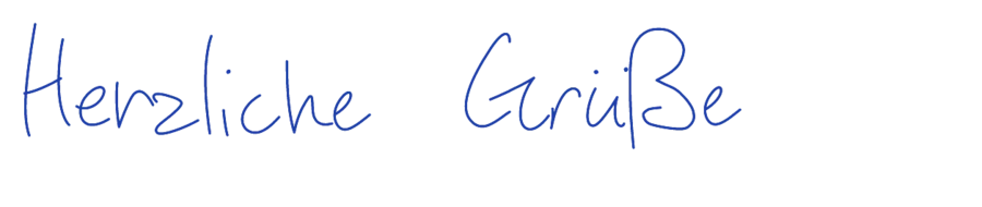 „Herzliche Grüße“ in Handschrift 22