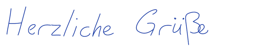 „Herzliche Grüße“ in Handschrift 26
