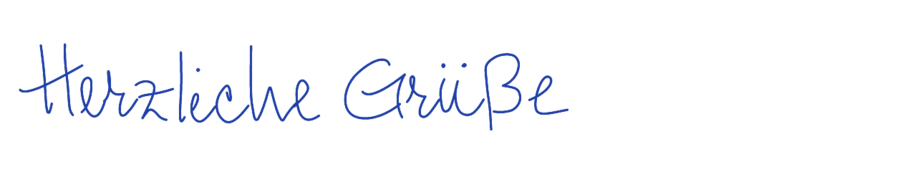 „Herzliche Grüße“ in Handschrift 32