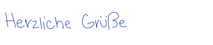 „Herzliche Grüße“ in Handschrift 34