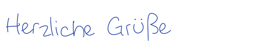 „Herzliche Grüße“ in Handschrift 4
