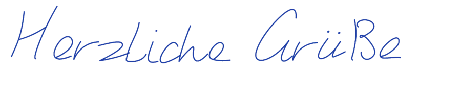 „Herzliche Grüße“ in Handschrift 6