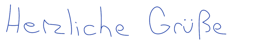 „Herzliche Grüße“ in Handschrift 8
